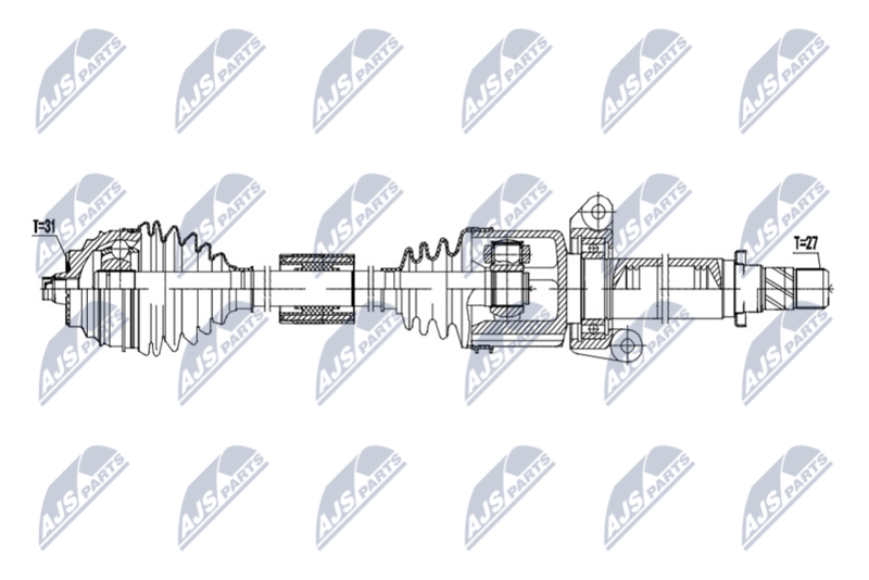 NTY NPW-BM-254 Drive Shaft