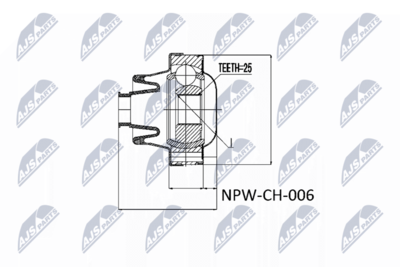 Joint, propshaft NTY NPW-CH-006
