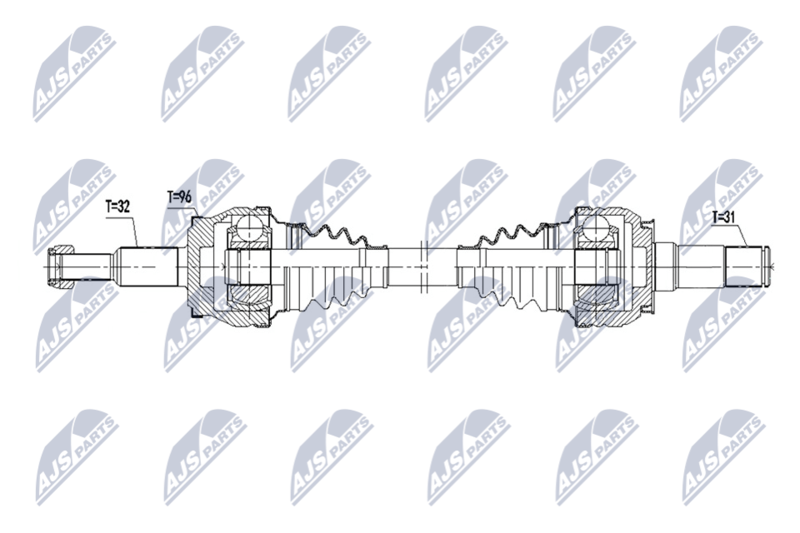 NTY NPW-CH-156 Drive Shaft