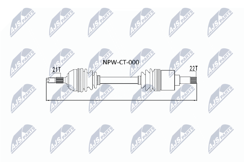 NTY NPW-CT-000 Drive Shaft
