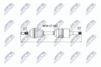 Drive Shaft NTY NPW-CT-001
