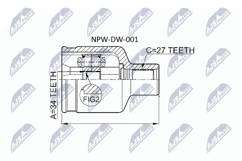 NTY NPW-DW-001 Joint Kit, drive shaft