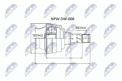 Joint Kit, drive shaft NTY NPW-DW-006