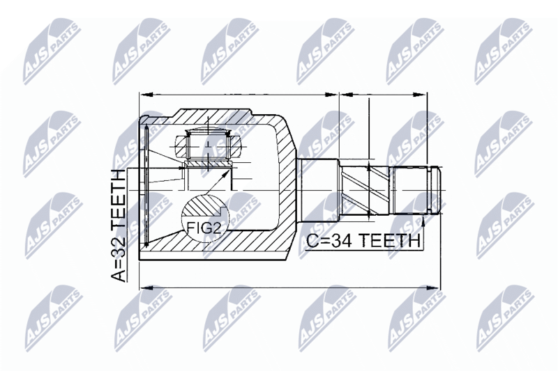 NTY NPW-DW-014 Joint Kit, drive shaft