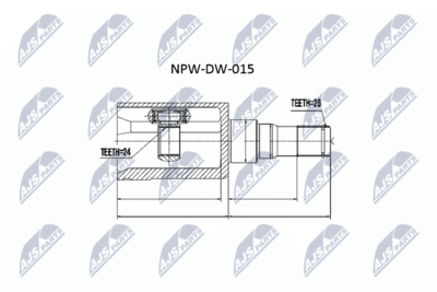 Joint Kit, drive shaft NTY NPW-DW-015