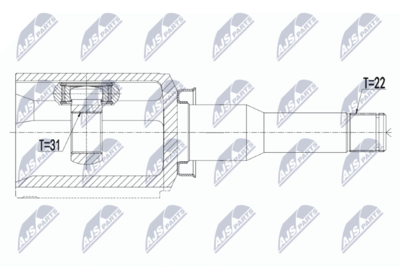 Joint Kit, drive shaft NTY NPW-DW-030