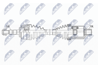 Drive Shaft NTY NPW-DW-033