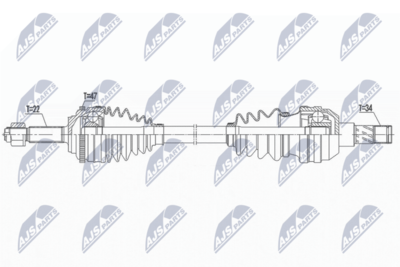 Drive Shaft NTY NPW-DW-039