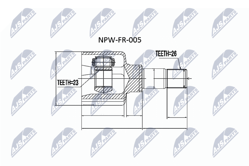 NTY NPW-FR-005 Joint Kit, drive shaft