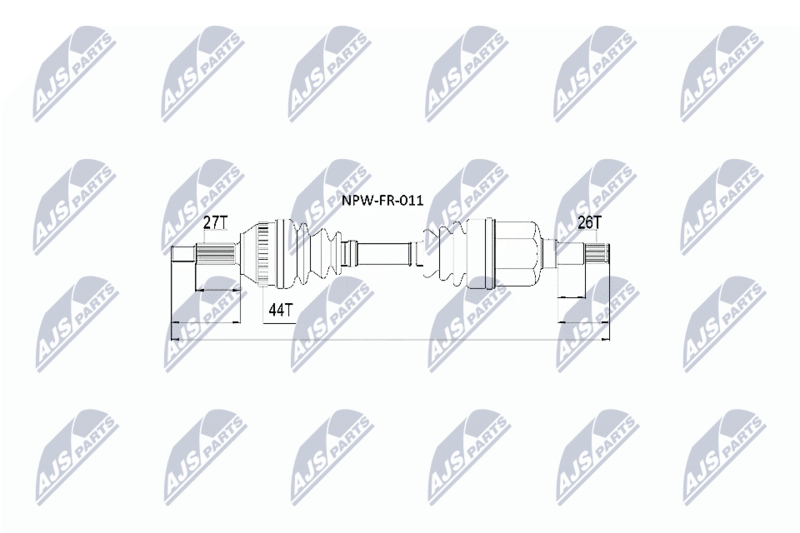 NTY NPW-FR-011 Drive Shaft