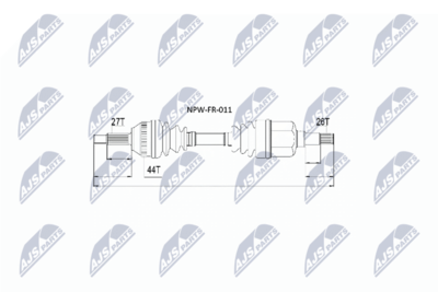 Drive Shaft NTY NPW-FR-011