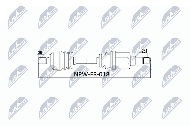 NTY NPW-FR-018 Drive Shaft