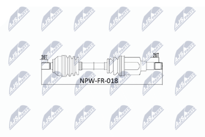 Drive Shaft NTY NPW-FR-018