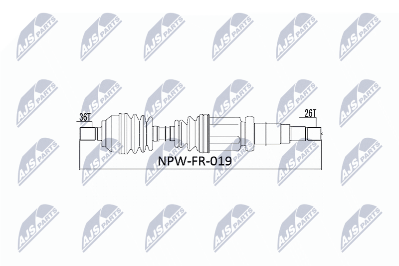 NTY NPW-FR-019 Drive Shaft