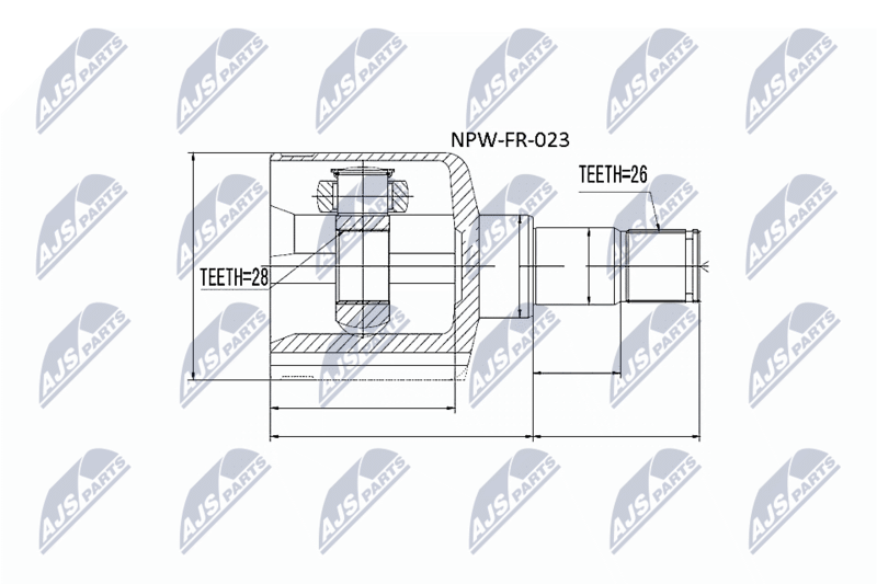 NTY NPW-FR-023 Joint Kit, drive shaft