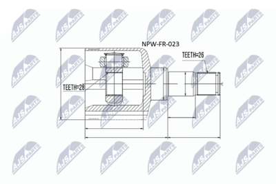 Joint Kit, drive shaft NTY NPW-FR-023