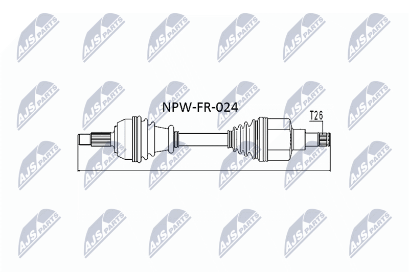 NTY NPW-FR-024 Drive Shaft
