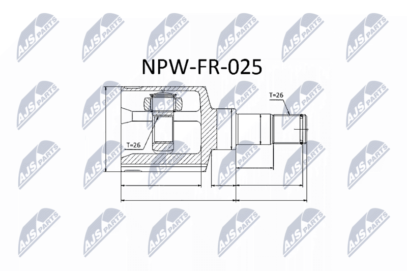 NTY NPW-FR-025 Joint Kit, drive shaft