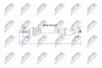 Drive Shaft NTY NPW-FR-027