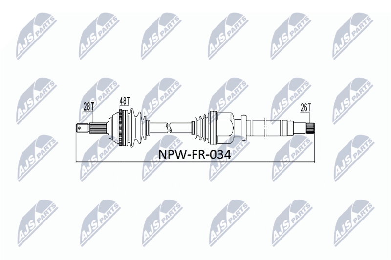 NTY NPW-FR-034 Drive Shaft