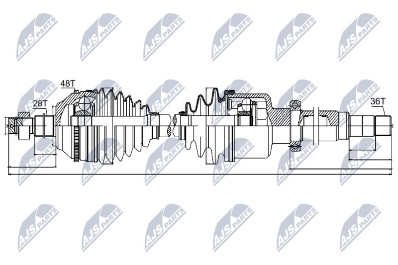NTY NPW-FR-041 Drive Shaft