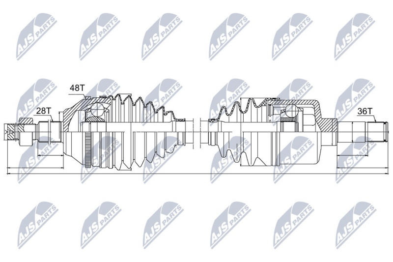 NTY NPW-FR-042 Drive Shaft
