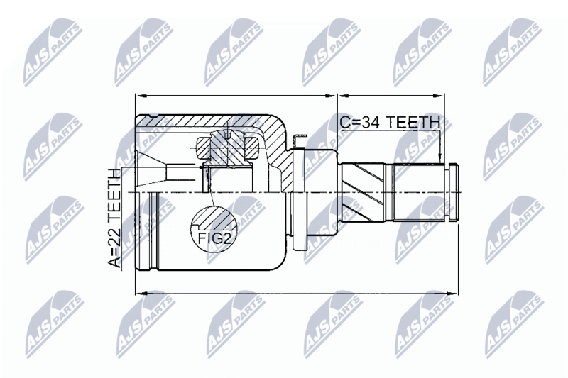 NTY NPW-FR-051 Joint Kit, drive shaft