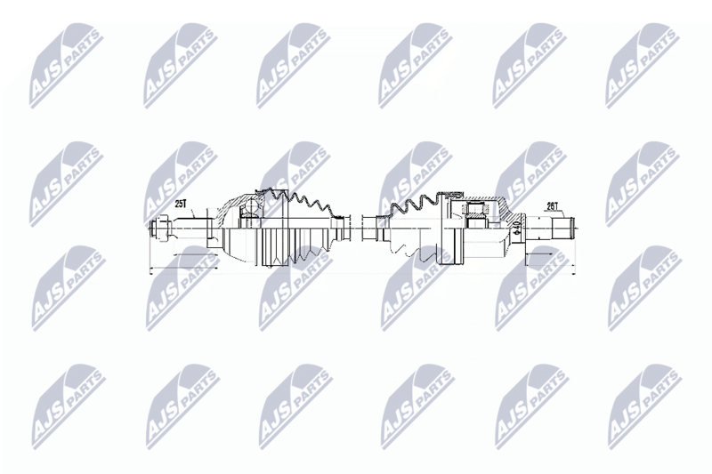 NTY NPW-FR-055 Drive Shaft