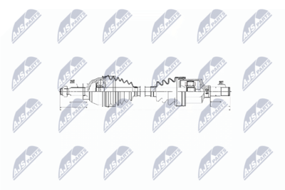 Drive Shaft NTY NPW-FR-055