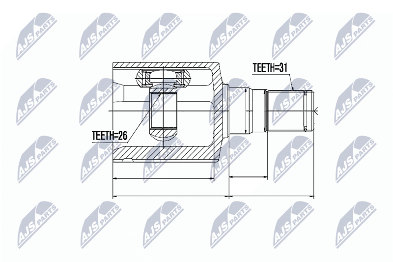 NTY NPW-FR-065 Joint Kit, drive shaft