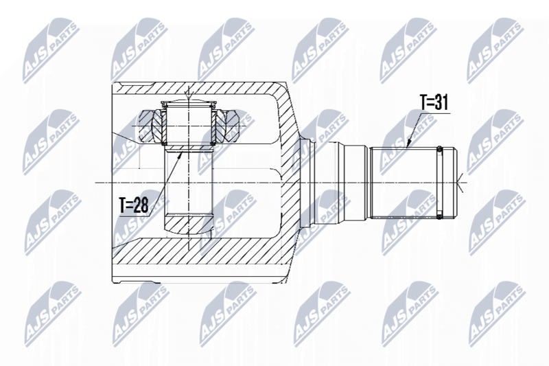 NTY NPW-FR-095 Joint Kit, drive shaft