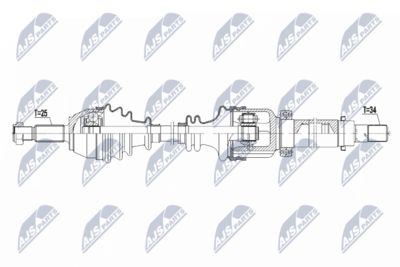 Drive Shaft NTY NPW-FR-105