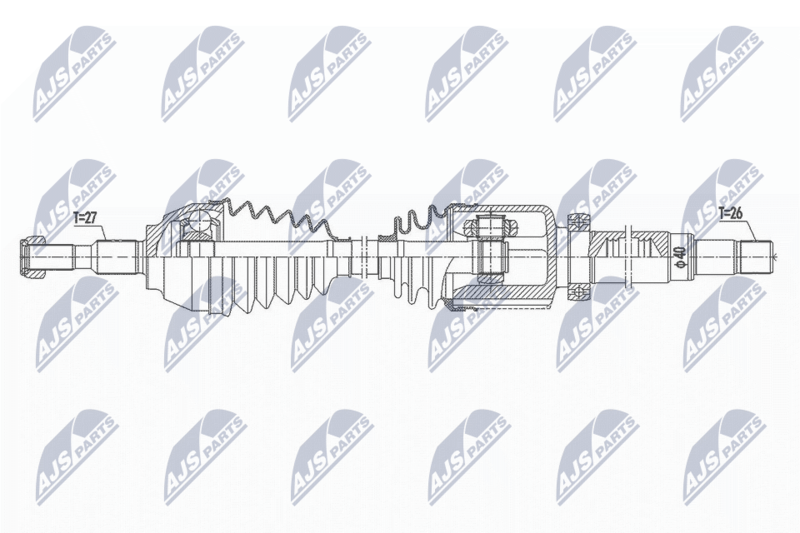 NTY NPW-FR-115 Drive Shaft
