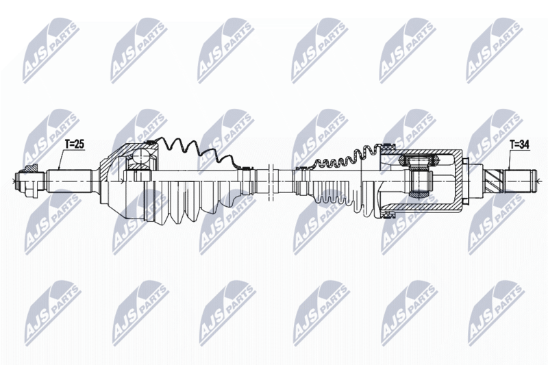 NTY NPW-FR-125 Drive Shaft