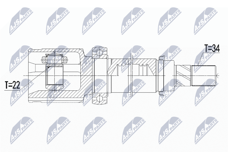 NTY NPW-FR-142 Joint Kit, drive shaft