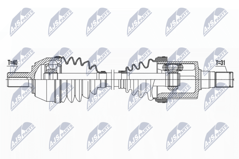 NTY NPW-FR-155 Drive Shaft