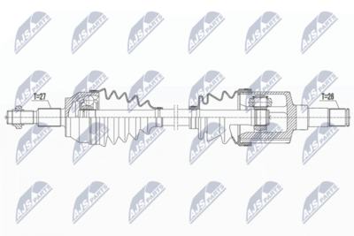 Drive Shaft NTY NPW-FR-164