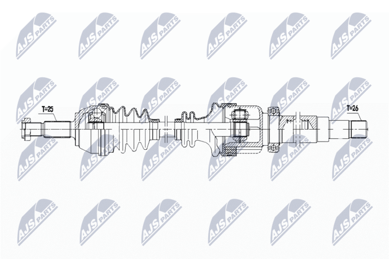 NTY NPW-FR-166 Drive Shaft
