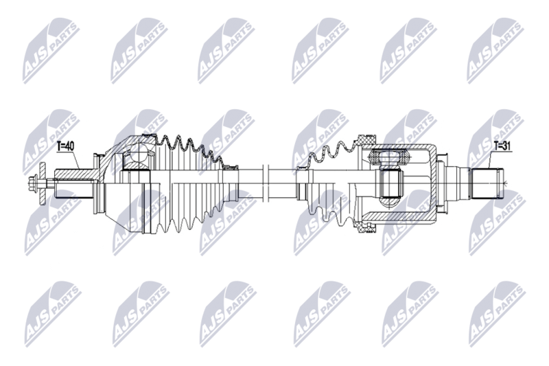 NTY NPW-FR-176 Drive Shaft