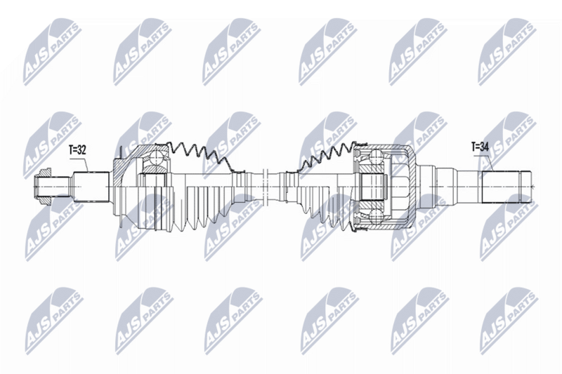 NTY NPW-FR-190 Drive Shaft