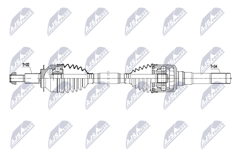 NTY NPW-FR-191 Drive Shaft