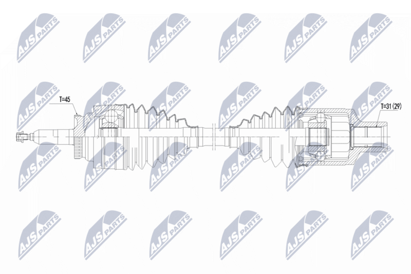 NTY NPW-FR-195 Drive Shaft