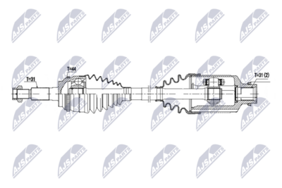 Drive Shaft NTY NPW-FR-209