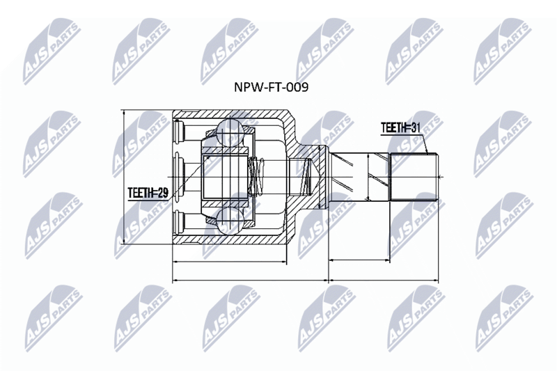 NTY NPW-FT-009 Joint Kit, drive shaft