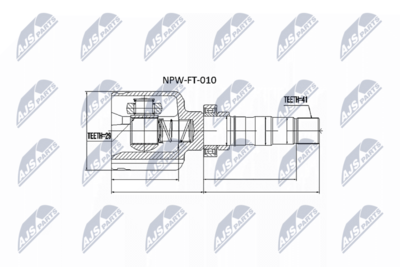 Joint Kit, drive shaft NTY NPW-FT-010