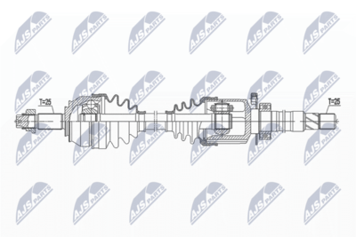 Drive Shaft NTY NPW-FT-045
