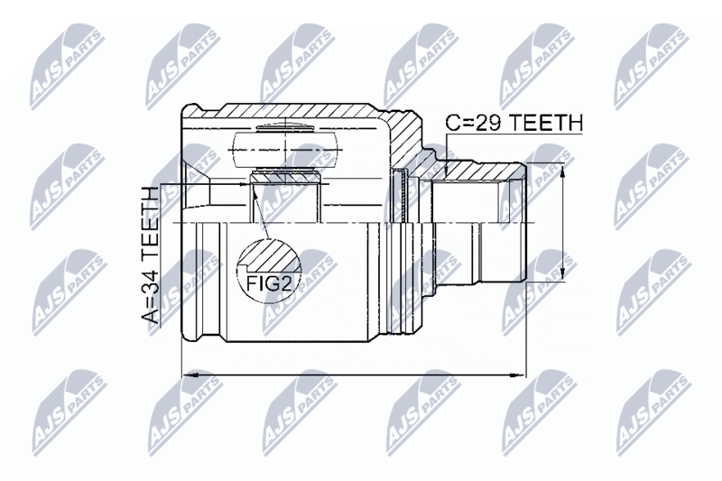 NTY NPW-HD-017 Joint Kit, drive shaft