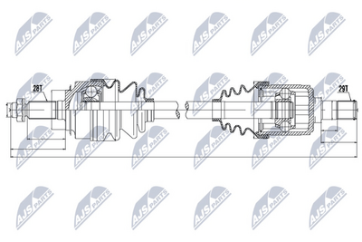 Drive Shaft NTY NPW-HD-041