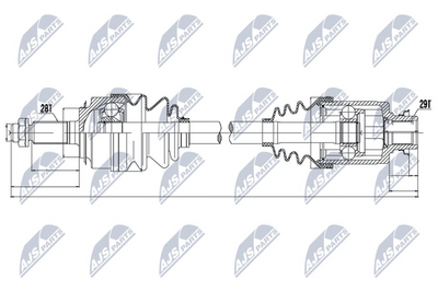 Drive Shaft NTY NPW-HD-042