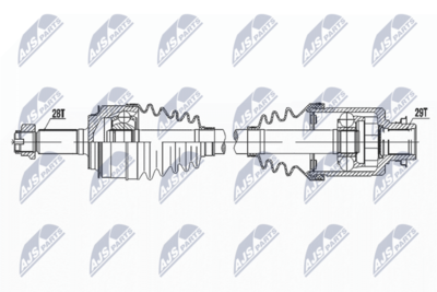 Drive Shaft NTY NPW-HD-083